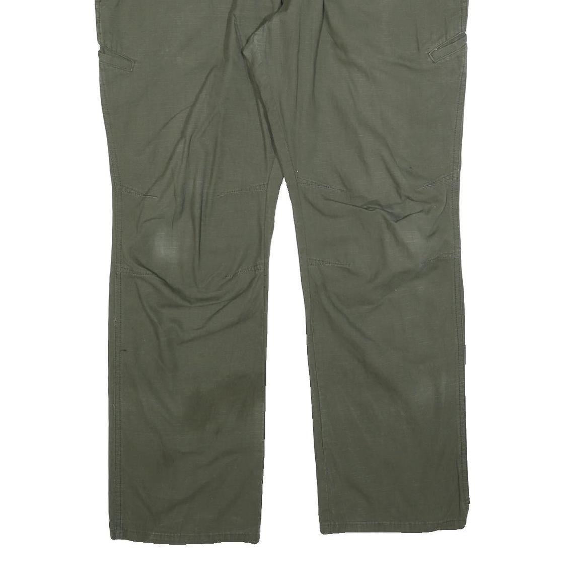 DICKIES Mens Cotton Blend Green Relaxed Straight Trousers W38 L32 Workwear