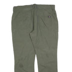 DICKIES Mens Cotton Blend Green Relaxed Straight Trousers W38 L32 Workwear