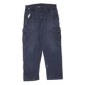 CARHARTT Mens Cotton Blend Blue Regular Straight Trousers W34 L32 Workwear
