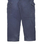CARHARTT Mens Cotton Blend Blue Regular Straight Trousers W34 L32 Workwear