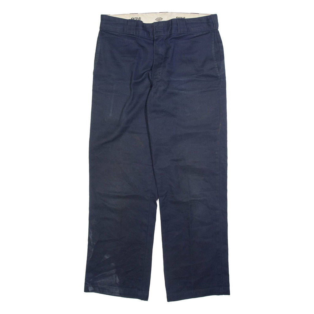 DICKIES 874 Workwear Mens Trousers Blue Regular Straight W32 L29