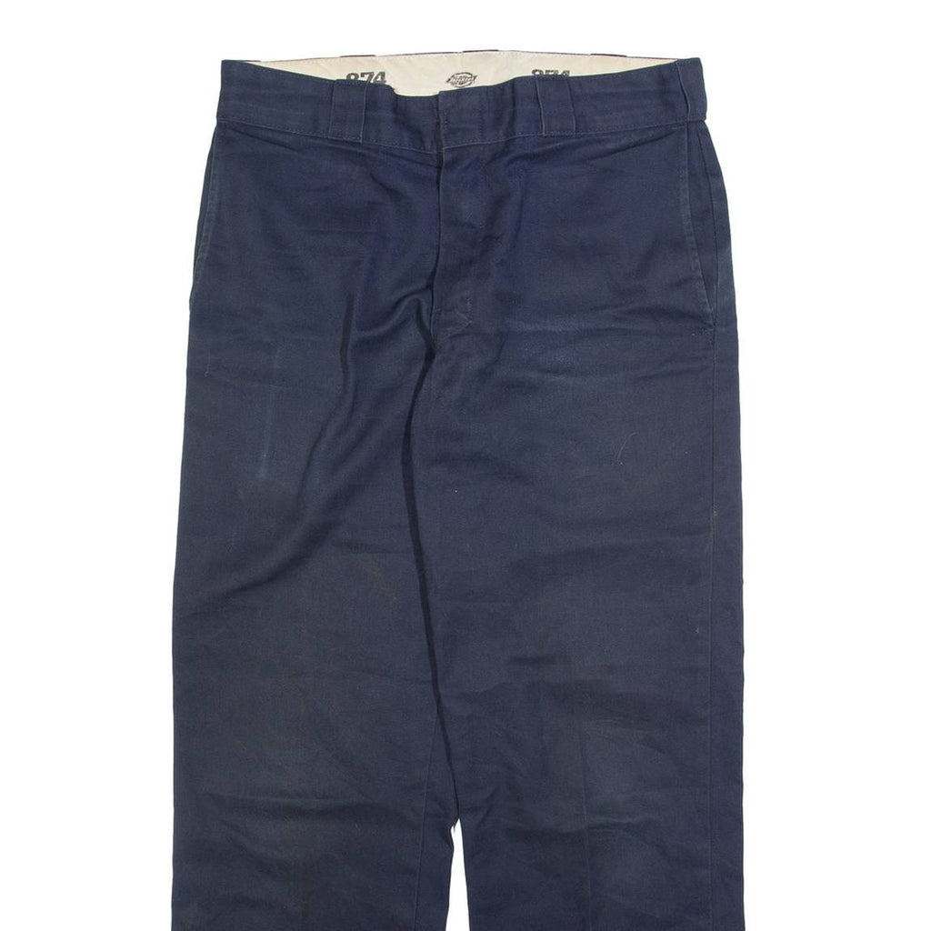 DICKIES 874 Workwear Mens Trousers Blue Regular Straight W32 L29