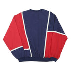 GOLF SUIT Mens Blue & Red Colourblock Crew Neck 2XL Nylon Sweatshirt Pullover