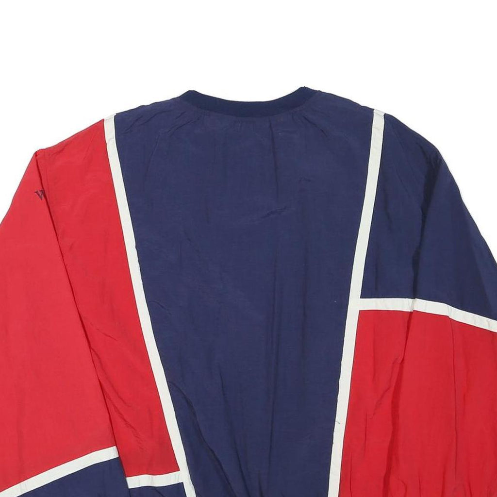 GOLF SUIT Mens Blue & Red Colourblock Crew Neck 2XL Nylon Sweatshirt Pullover