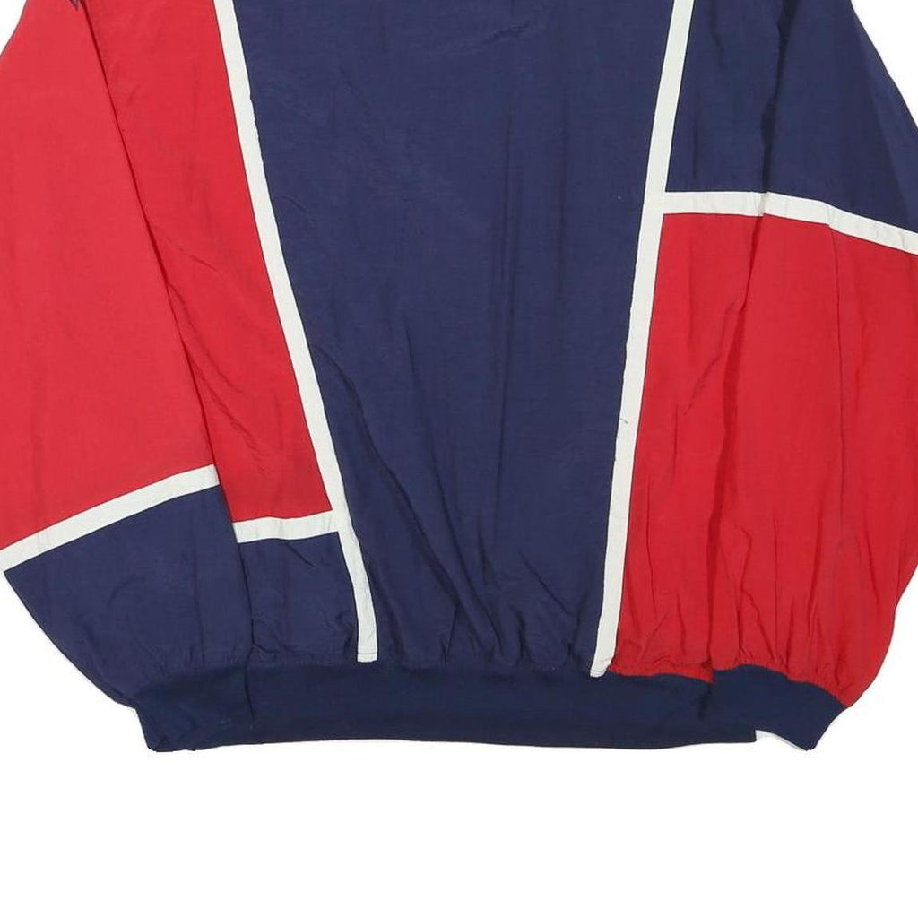 GOLF SUIT Mens Blue & Red Colourblock Crew Neck 2XL Nylon Sweatshirt Pullover