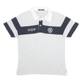 NORTH SAILS Mens Grey & Navy Colourblock Short Sleeve Polo Shirt L Cotton Casual
