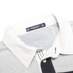 NORTH SAILS Mens Grey & Navy Colourblock Short Sleeve Polo Shirt L Cotton Casual