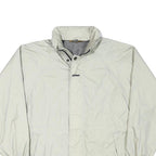 KWAY Mens White Jacket S Polyester Blend Plain Zip Lightweight Casual