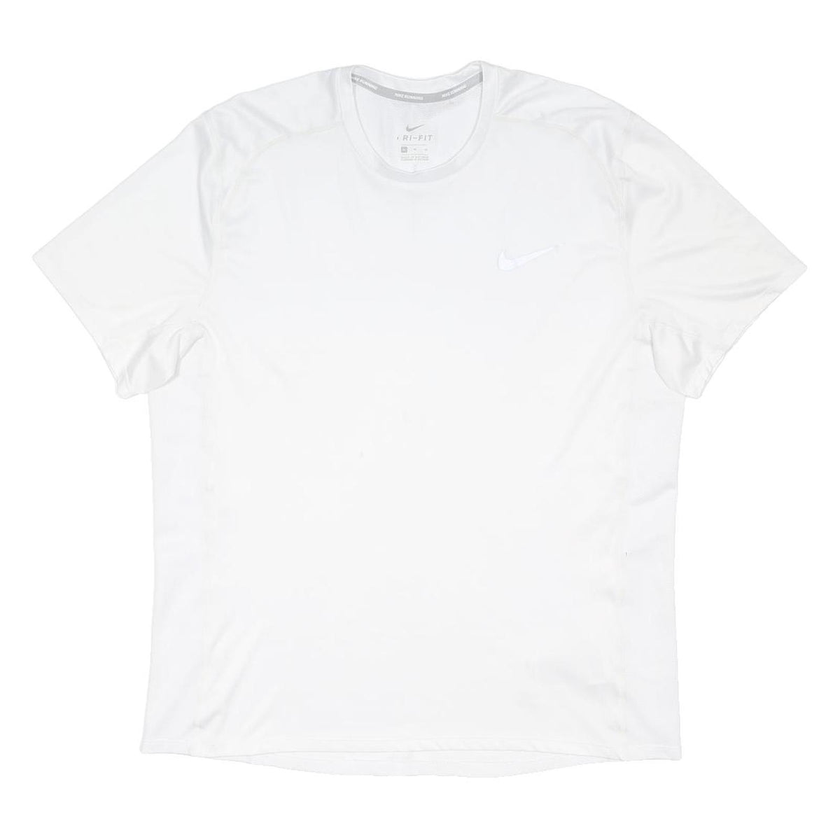 NIKE Mens White Crew Neck Short Sleeve Graphic T-Shirt XL Polyester Blend Sports