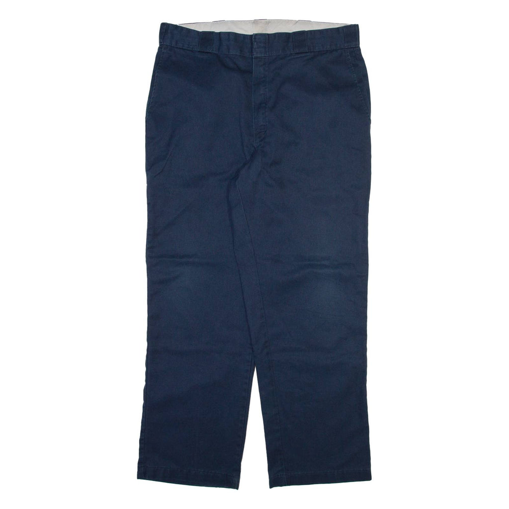 DICKIES Mens Trousers Blue Regular Straight W36 L30