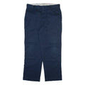 DICKIES Mens Trousers Blue Regular Straight W36 L30