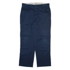 DICKIES Mens Trousers Blue Regular Straight W36 L30
