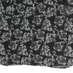 S MAX MARA Womens Black & Grey Floral Button Jacket L Woven Classic Fit Long