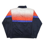 LOTTO Mens Navy & Orange Athletic Jacket M Polyester Blend Colourblock Zip
