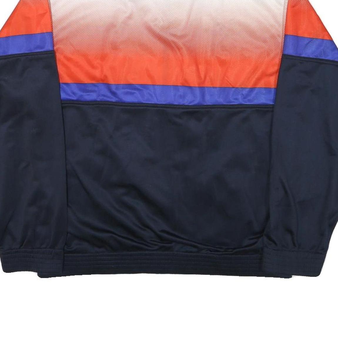 LOTTO Mens Navy & Orange Athletic Jacket M Polyester Blend Colourblock Zip