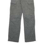 CARHARTT Mens Grey Regular Fit Cargo Cotton Blend Jeans W28 L31 Button Closure
