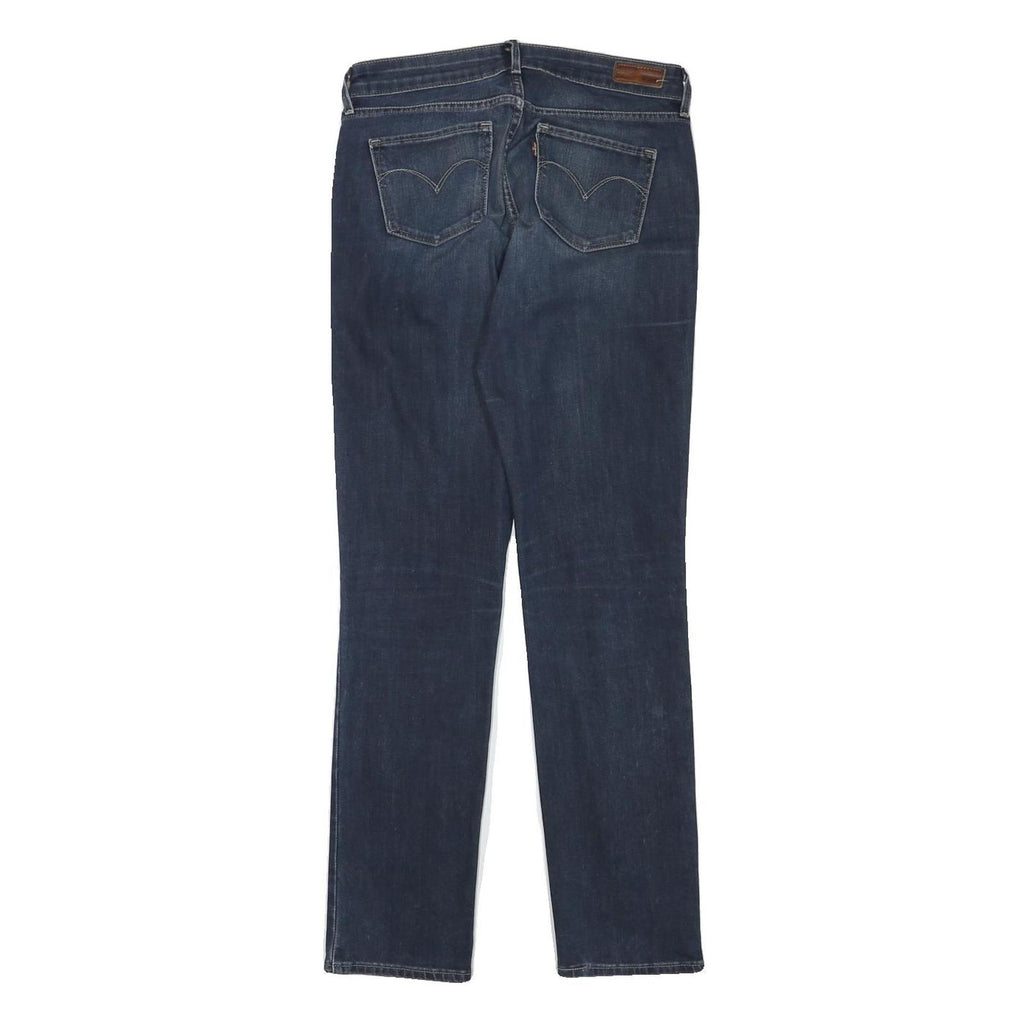 LEVI'S Womens Slim Dark Blue Denim Jeans W28 L30 Classic Zip Pocket