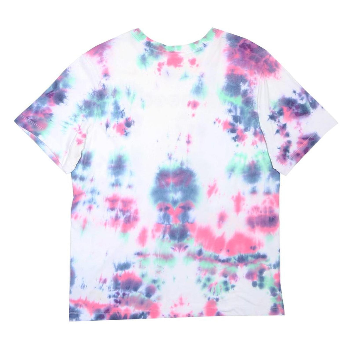 NIKE Mens White & Pink Tie Dye Graphic T-Shirt M Short Sleeve Crew Neck