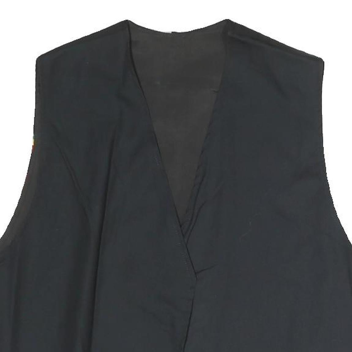 Mens Black Bob Marley Cotton Blend Vest M Plain Graphic Music Icon