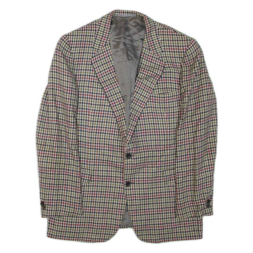 Mens Blazer Jacket Grey Houndstooth XL