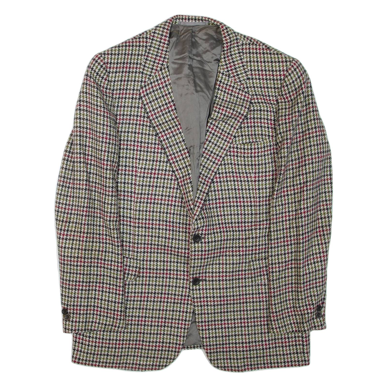 Mens Blazer Jacket Grey Houndstooth XL