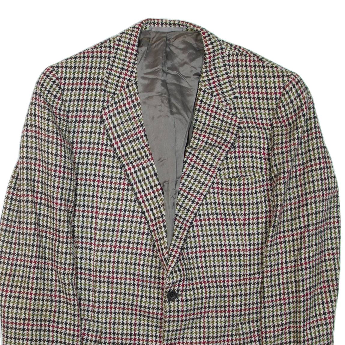 Mens Blazer Jacket Grey Houndstooth XL