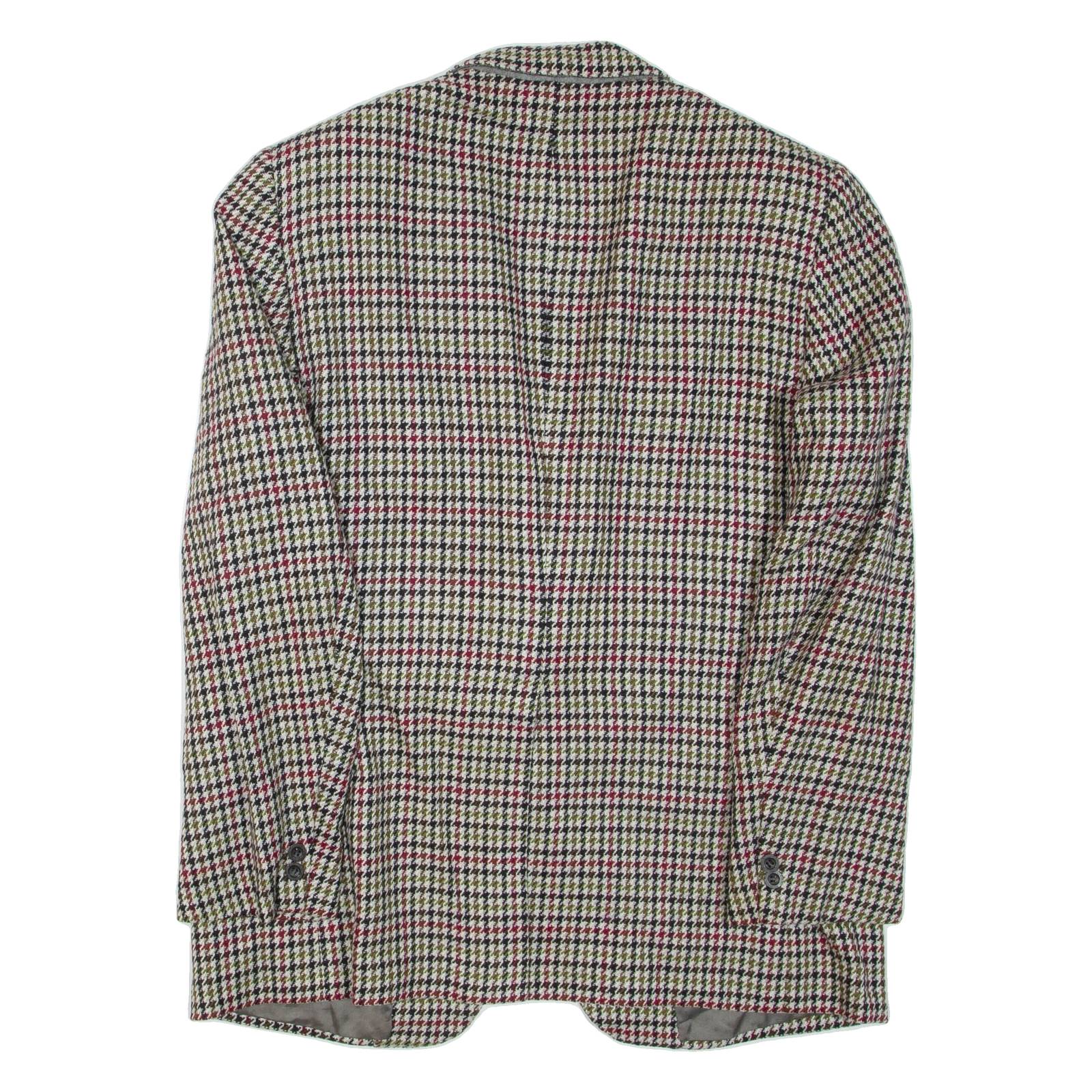 Mens Blazer Jacket Grey Houndstooth XL