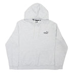 PUMA Mens Grey Pullover Hoodie XL Cotton Blend Casual Sportswear Sweatshirt