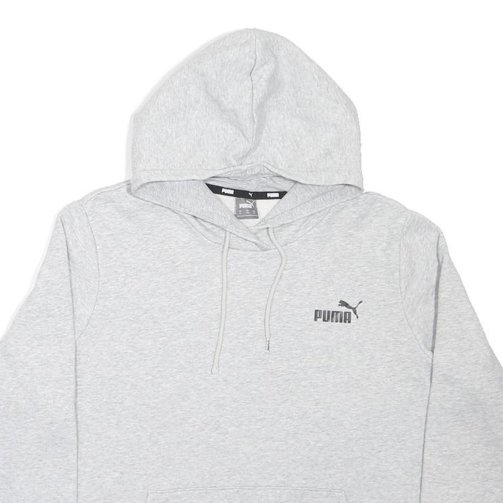PUMA Mens Grey Pullover Hoodie XL Cotton Blend Casual Sportswear Sweatshirt