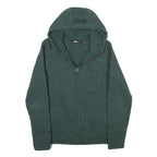 THE NORTH FACE Womens Green Hooded Zip Jacket M Polyester Blend Plain