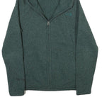 THE NORTH FACE Womens Green Hooded Zip Jacket M Polyester Blend Plain