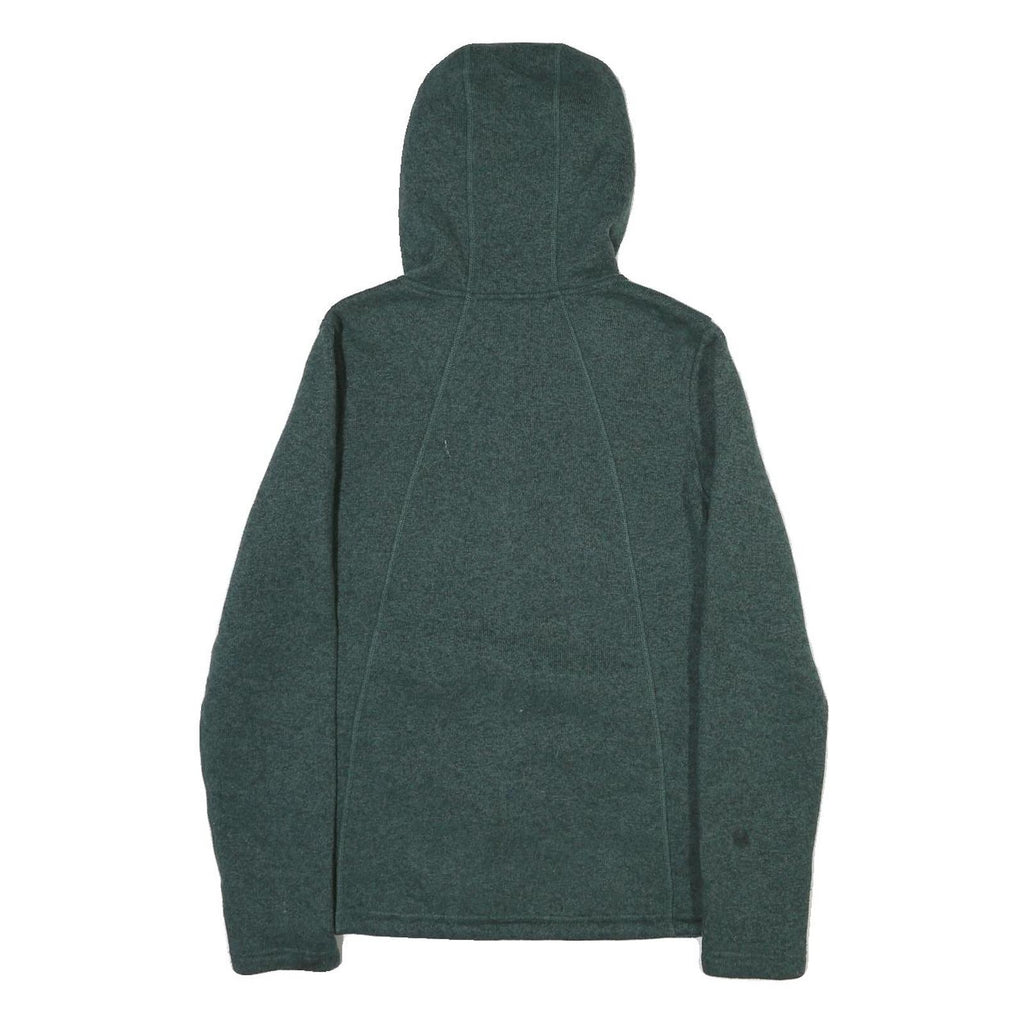 THE NORTH FACE Womens Green Hooded Zip Jacket M Polyester Blend Plain