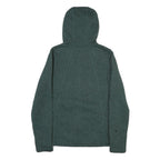 THE NORTH FACE Womens Green Hooded Zip Jacket M Polyester Blend Plain