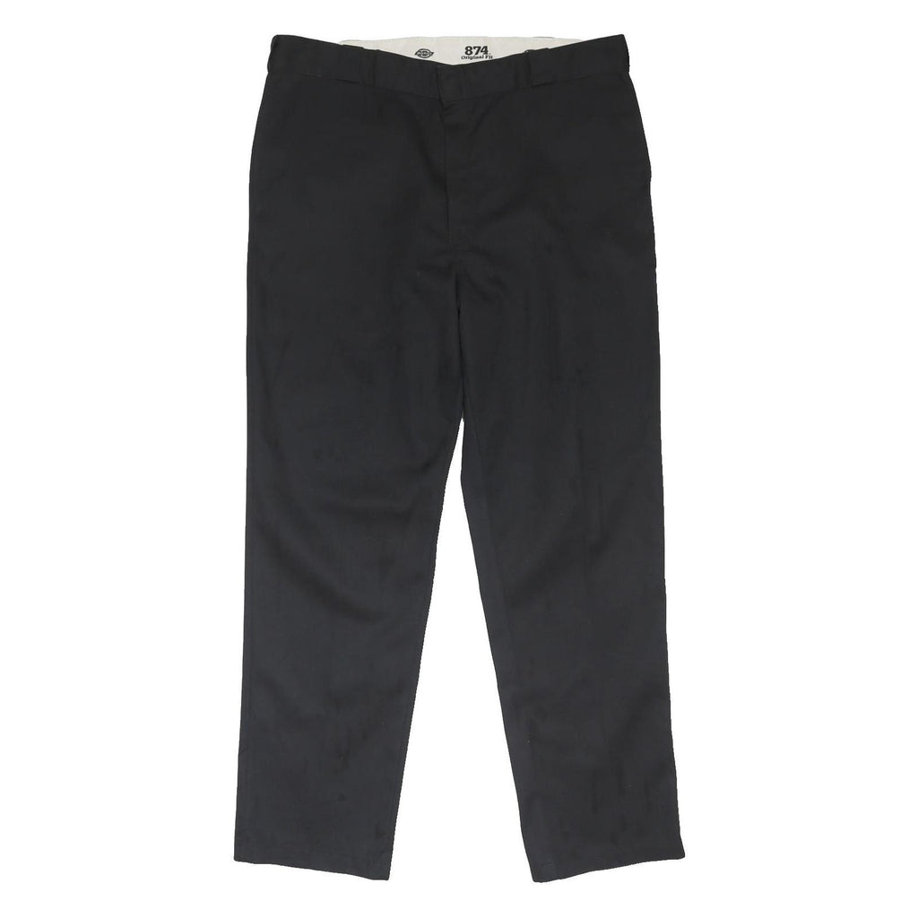 DICKIES Mens Cotton Blend Black Classic Straight Trousers W40 L35 Workwear