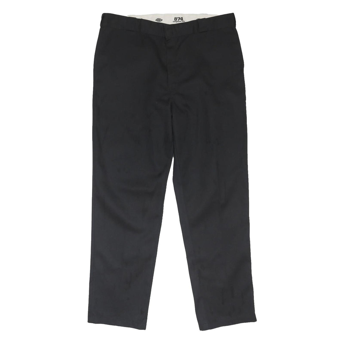DICKIES Mens Cotton Blend Black Classic Straight Trousers W40 L35 Workwear