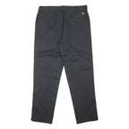 DICKIES Mens Cotton Blend Black Classic Straight Trousers W40 L35 Workwear