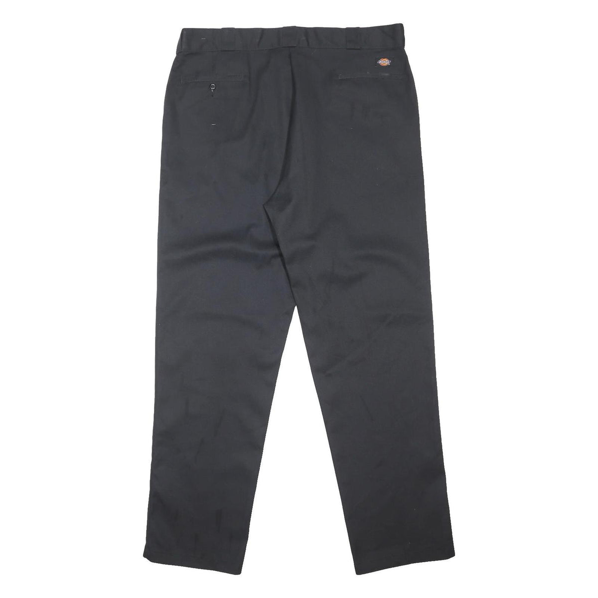 DICKIES Mens Cotton Blend Black Classic Straight Trousers W40 L35 Workwear