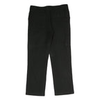 BURBERRY Womens Cotton Blend Black Regular Straight Trousers W32 L27 Classic Zip