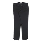 MARELLA Womens Polyester Blend Black Slim Trousers W28 L28 Elegant Textured