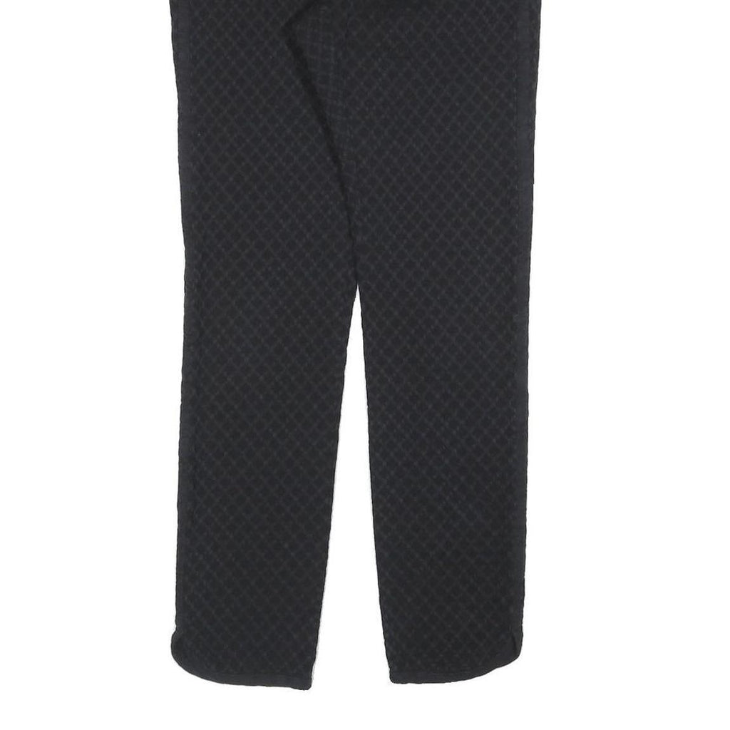 MARELLA Womens Polyester Blend Black Slim Trousers W28 L28 Elegant Textured