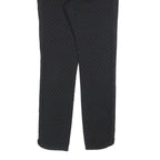 MARELLA Womens Polyester Blend Black Slim Trousers W28 L28 Elegant Textured