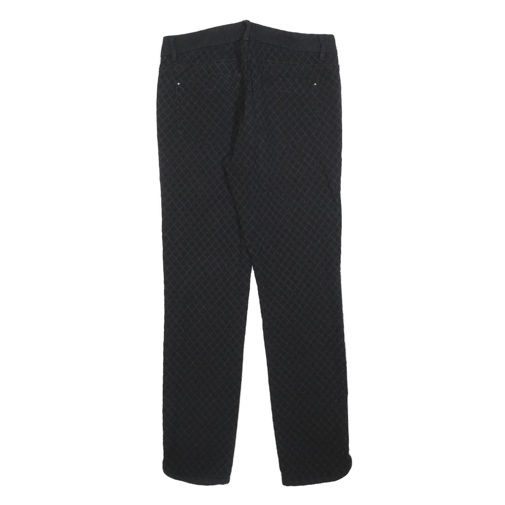 MARELLA Womens Polyester Blend Black Slim Trousers W28 L28 Elegant Textured