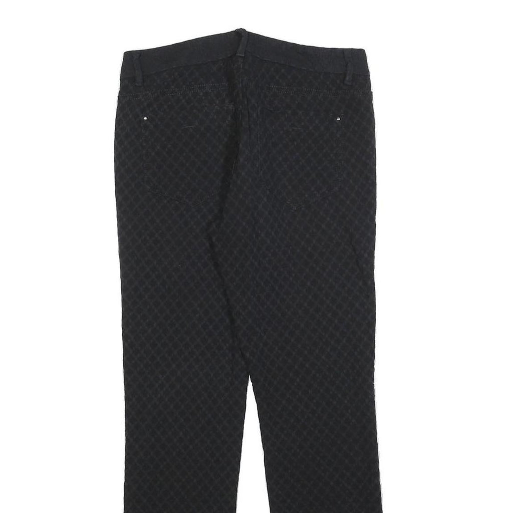 MARELLA Womens Polyester Blend Black Slim Trousers W28 L28 Elegant Textured