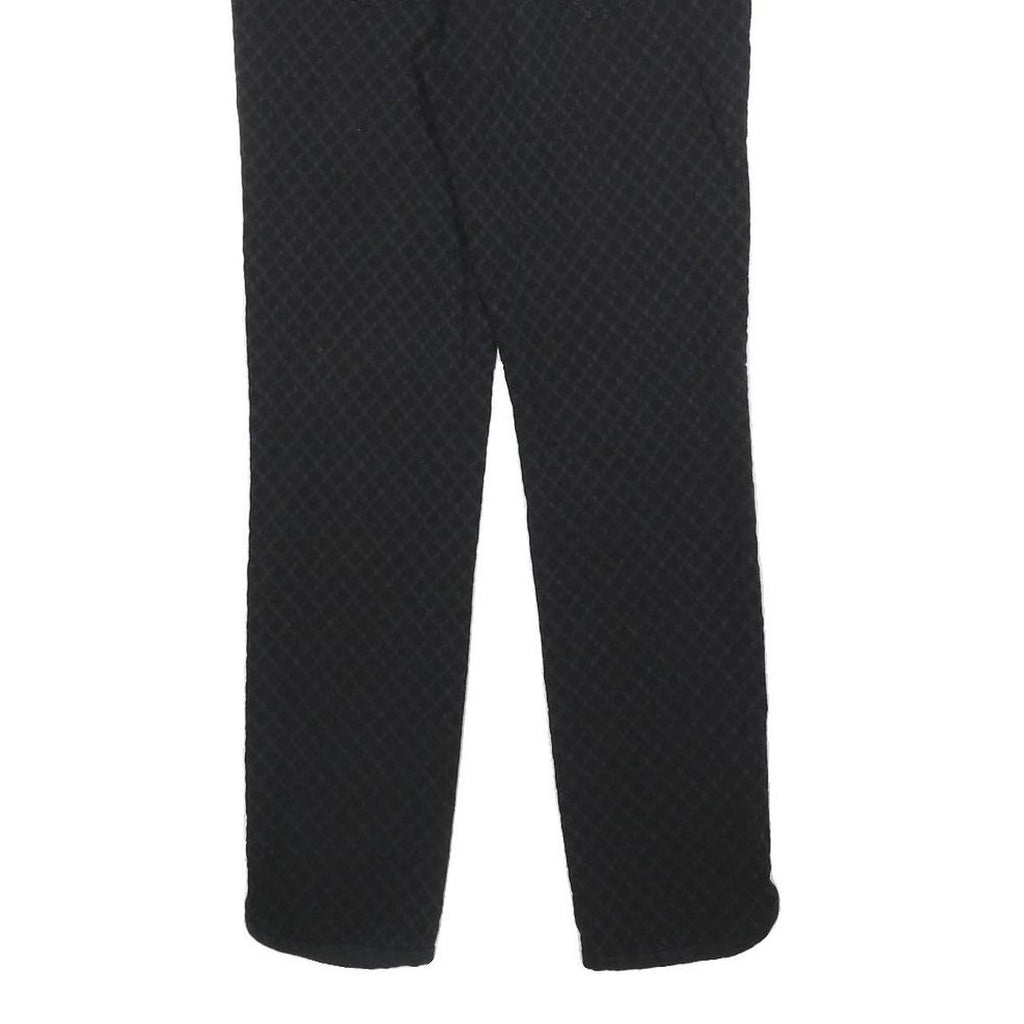 MARELLA Womens Polyester Blend Black Slim Trousers W28 L28 Elegant Textured