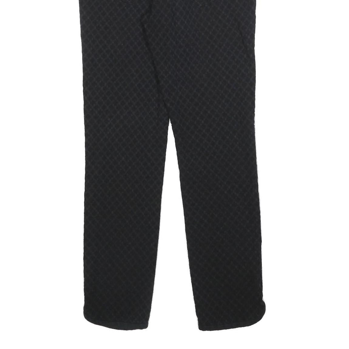 MARELLA Womens Polyester Blend Black Slim Trousers W28 L28 Elegant Textured