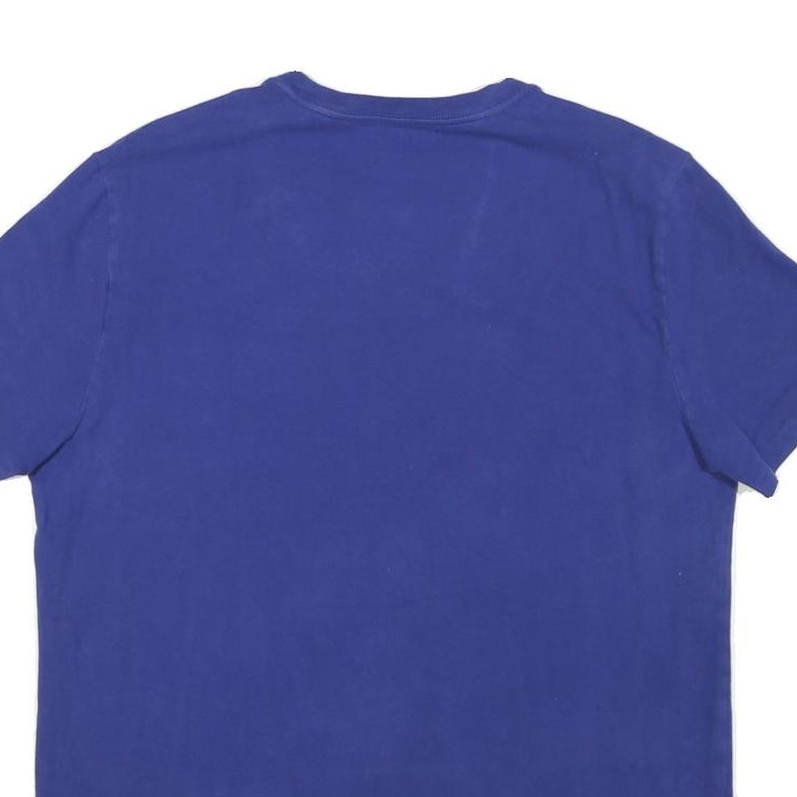 NAUTICA Mens Blue Graphic T-Shirt L Short Sleeve Crew Neck Cotton Blend Comfort