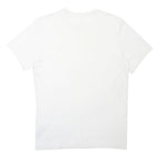 NIKE Mens White Blue Logo Classic T-Shirt M Short Sleeve Crew Neck Casual