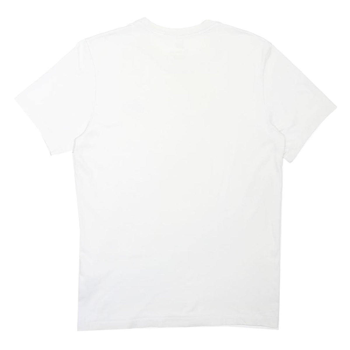 NIKE Mens White Blue Logo Classic T-Shirt M Short Sleeve Crew Neck Casual