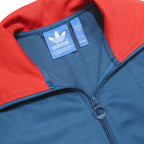 ADIDAS Mens Blue & Red Track Jacket S Polyester Zip Classic Sportswear