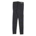 LEVI'S Womens Slim Black Denim Skinny Jeans Cotton Blend W26 L28 Stylish Zip